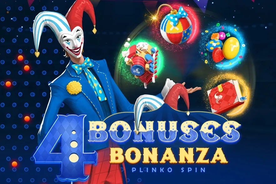 Logo 4 Bonuses Bonanza - Plinko Spin