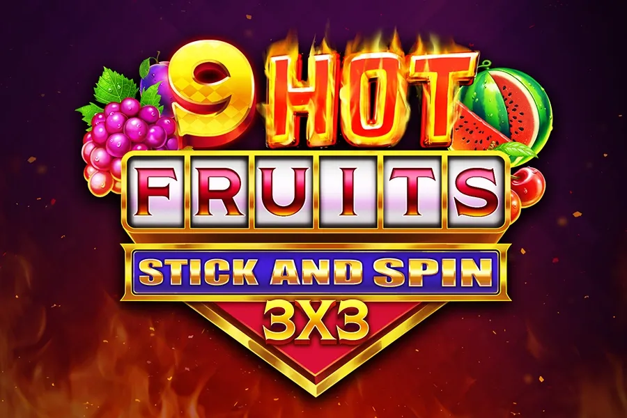 Logo 9 Hot Fruits Stick and Spin 3x3