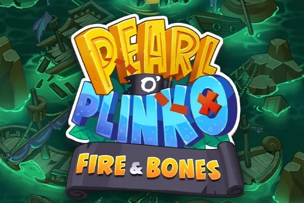 Logo Pearl O' Plinko - Fire & Bones