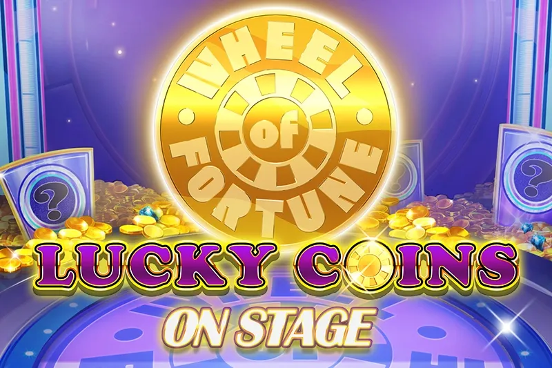 Logo Wheel of Fortune Lucky Coins On Stage